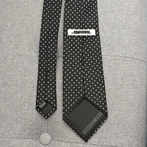 DKNY Black and White Dotted Men's Tie. Very good for gift 💝.